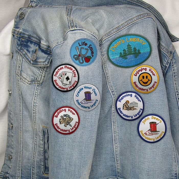 Embroidery patches on jacket