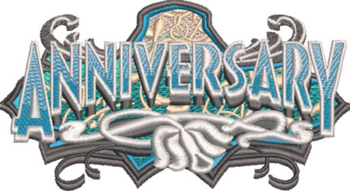 Embroidery Design: Anniversary Type 3 sizes