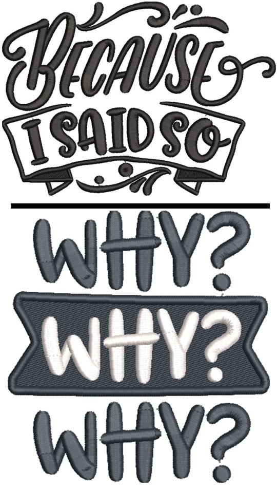 BecauseIsaidso | Embroidery Legacy