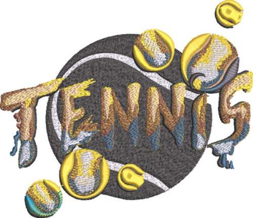 Embroidery Design: Stone Type Tennis 3 sizes