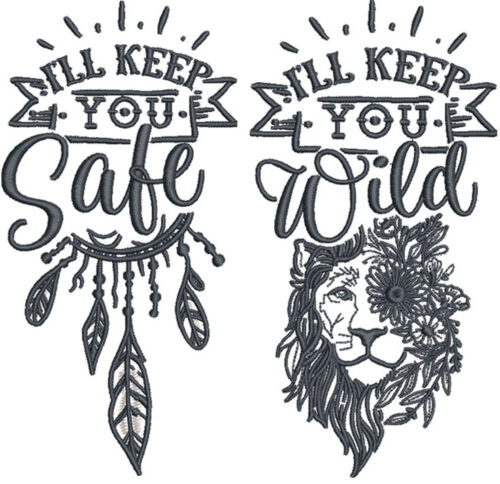 Embroidery Design: I’ll keep you safe