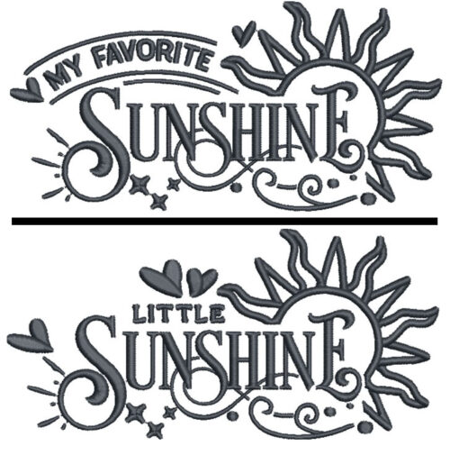 Embroidery Design: My favorite sunshine