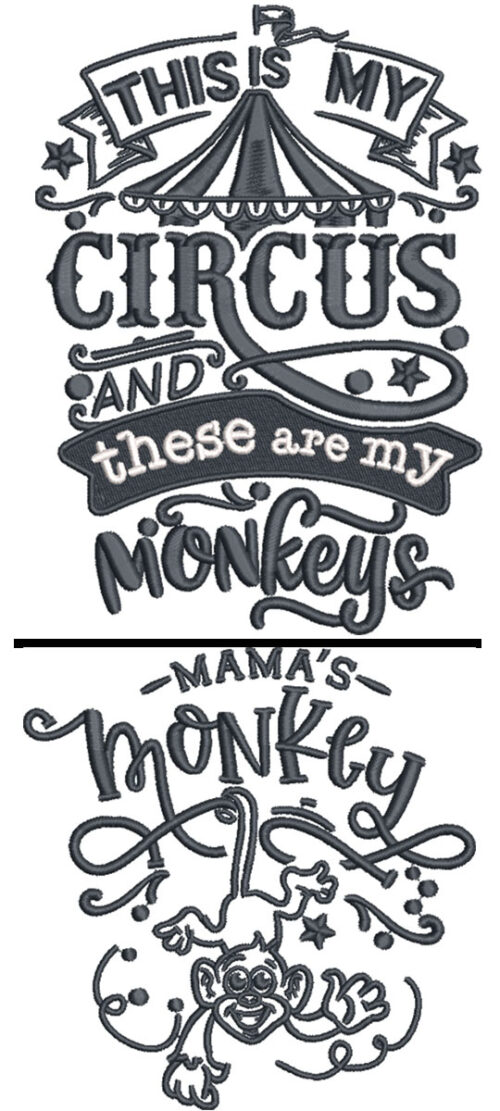 Embroidery Design: Mama’s monkey