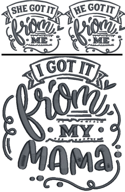 Embroidery Design: Got it from me
