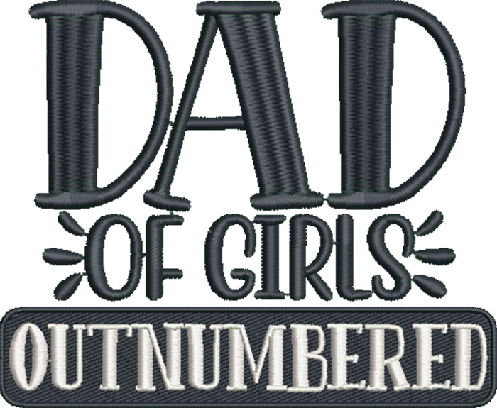 CoolDad_7 | Embroidery Legacy cool dad dad of girls outnumbered