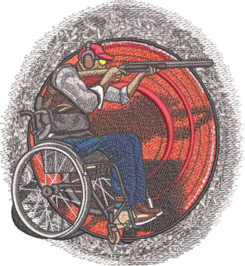 Embroidery Design: Para Sport Trap Shooting 3 sizes