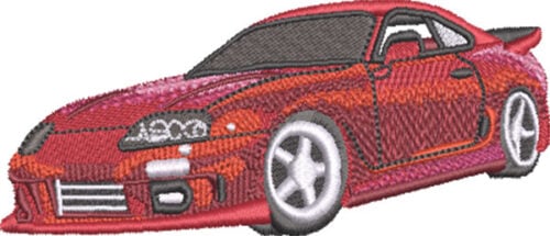 Embroidery Design: Flashy Sports Car 3 sizes