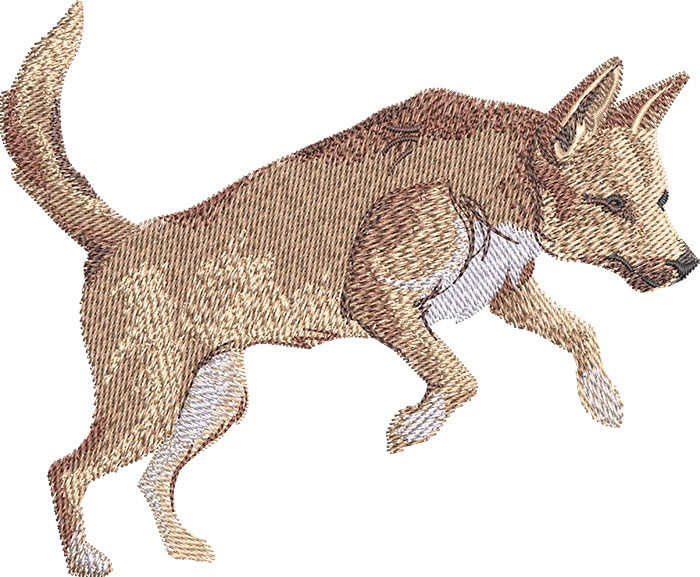 Embroidery Design: Outback Dingo 3 sizes - Image 2