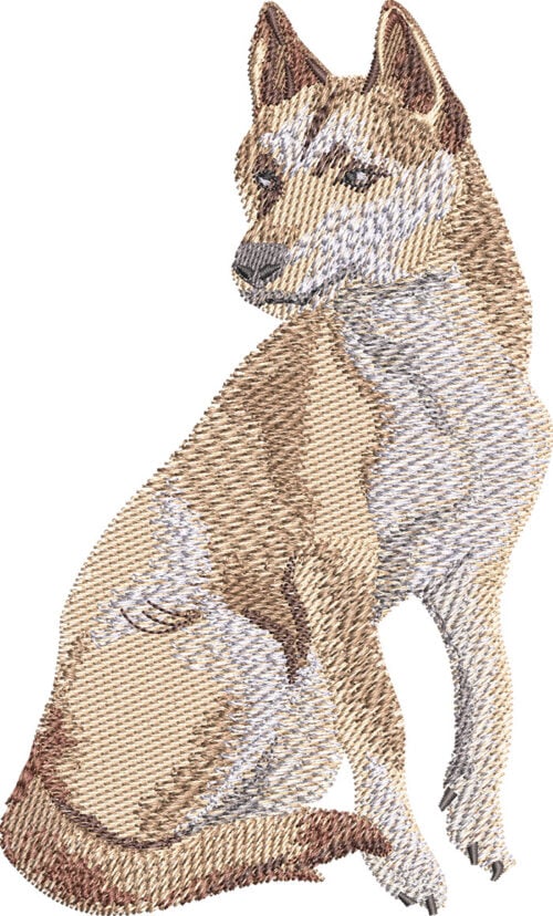 Embroidery Design: Outback Dingo Single 3 sizes