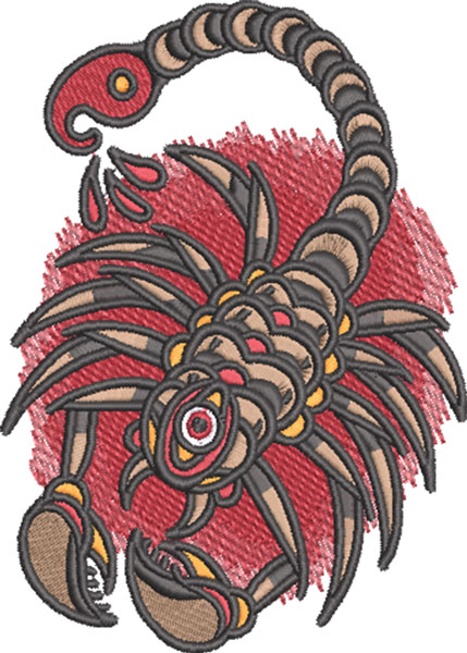 Embroidery Design: EL Tattoo Scorpion