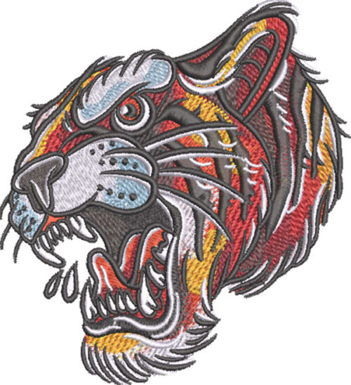 Embroidery Design: EL Tattoo Tiger