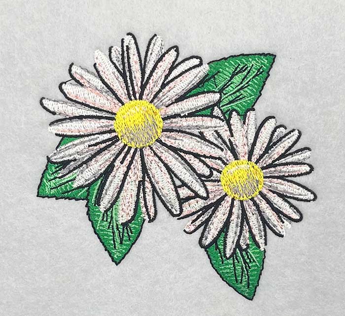 K-7979SingleDaisy_sewout | Embroidery Legacy Single Daisy embroidery design