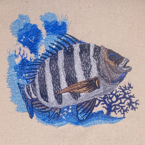 Embroidery Design: Sheepshead3 sizes