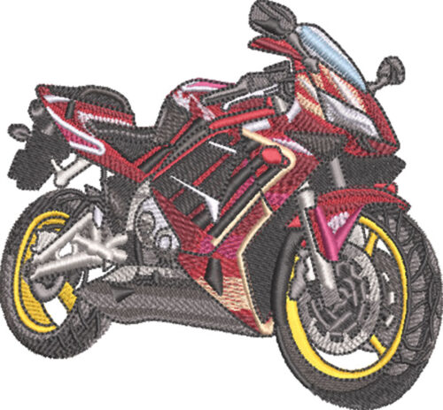 Embroidery Design: Sport Bike 3 sizes