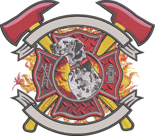 dalmatian maltese cross embroidery design