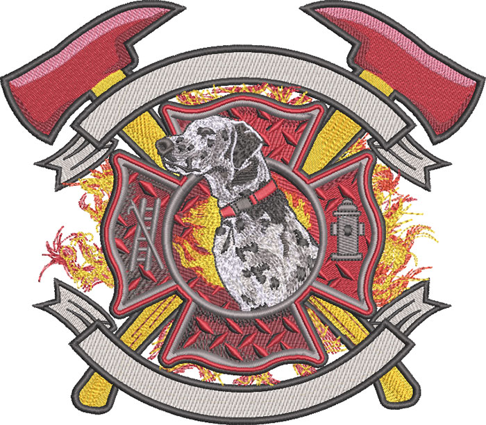 K-8063DalmatianMalteseCross_L | Embroidery Legacy dalmatian maltese cross embroidery design