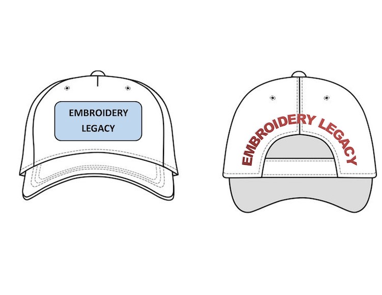 hat placement front and back