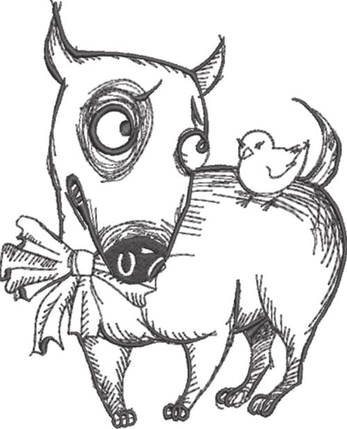 Embroidery Design: Bull Terrier 23 sizes