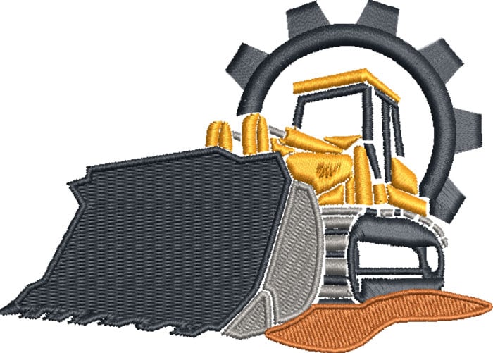 HeavyEquipment_01 | Embroidery Legacy bulldozer embroidery design