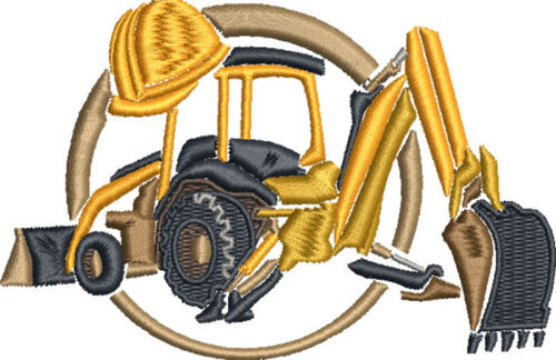 Embroidery Design: Backhoe Equipment