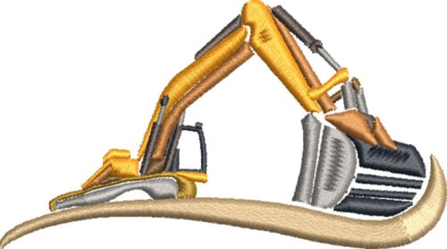 Embroidery Design: Excavator Digging