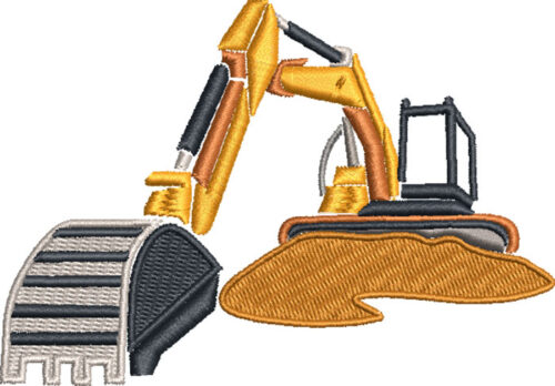 Embroidery Design: Excavator Digger