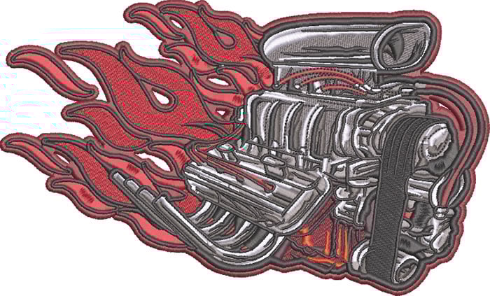 K-8064FlamingEngine_L | Embroidery Legacy
