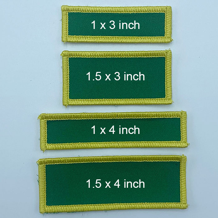 Patch Size Chart Rectangular Patch DIYRectangles2Patch_sizes | Embroidery Legacy