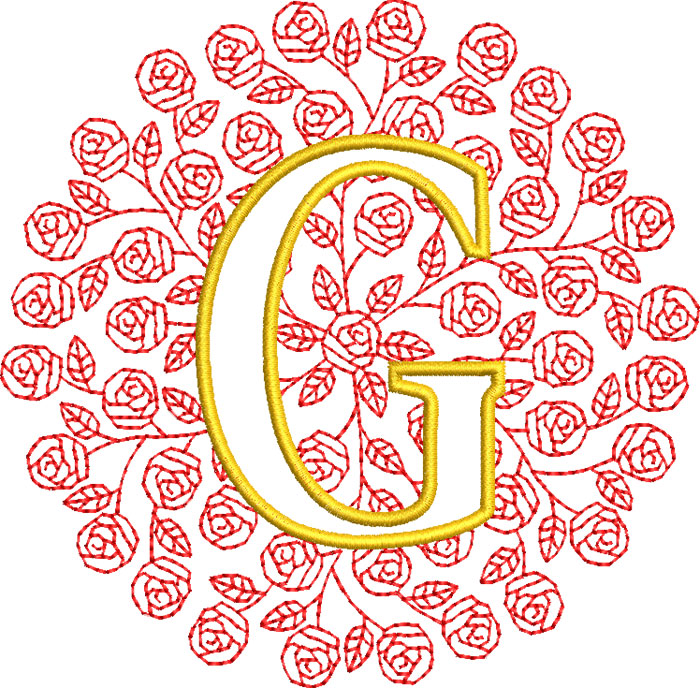 G_RoseMono_5 | Embroidery Legacy