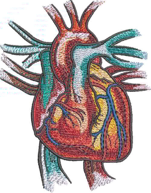 Embroidery Design: Heart Art3 sizes