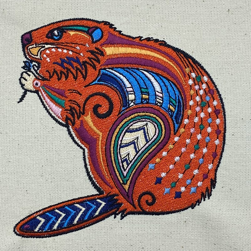 K-8094GraphicBeaver_sewout | Embroidery Legacy graphic beaver embroidery design