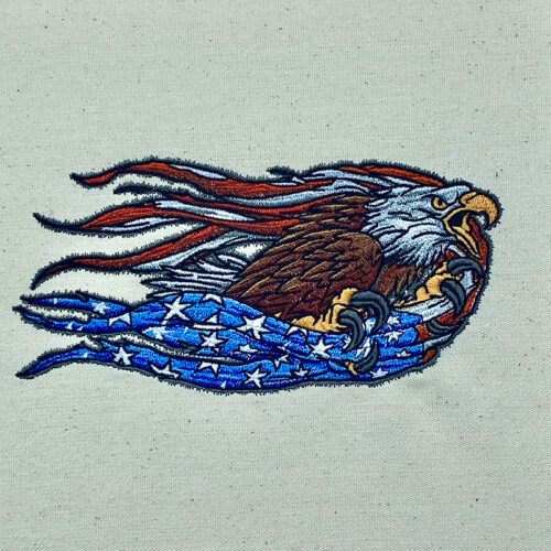 Embroidery Design: Eagle Flag 3 sizes