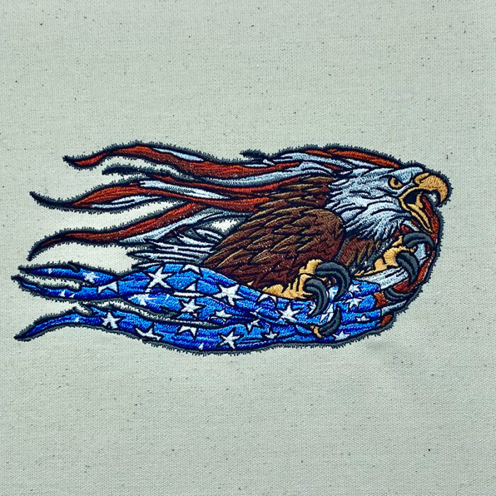 Embroidery Design: Eagle Flag 3 sizes