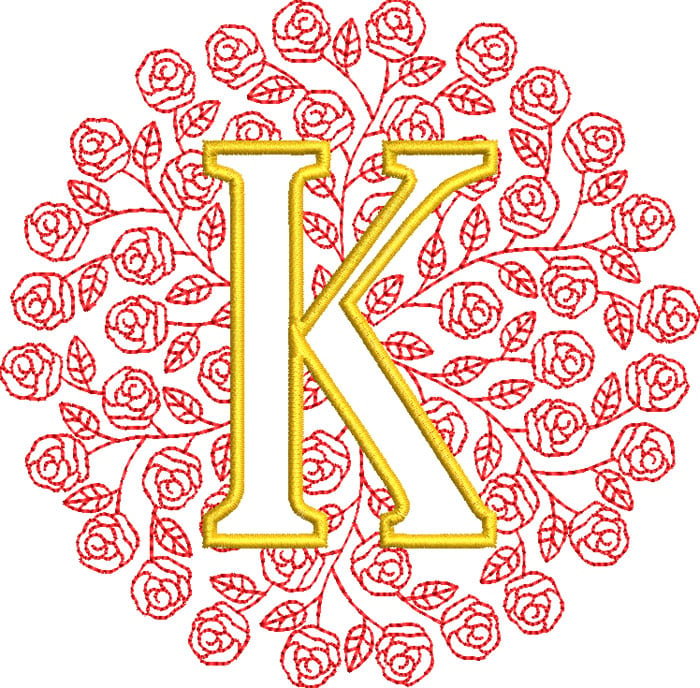 K_RoseMono_5 | Embroidery Legacy