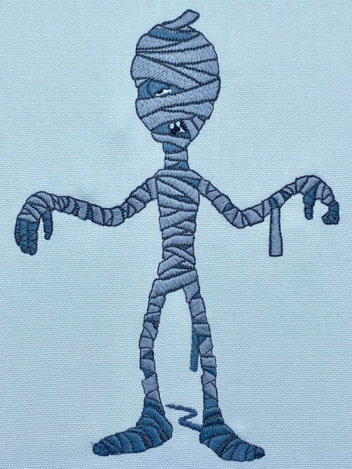 Embroidery Design: Halloween Gang Mummy 3 sizes
