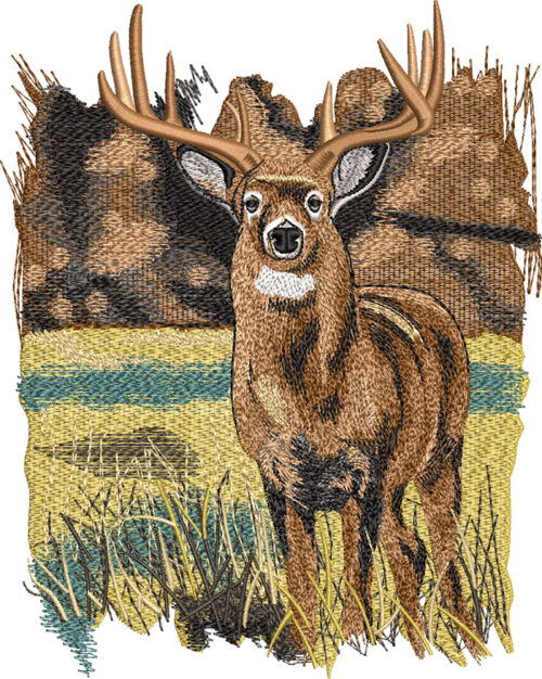 Embroidery Design: Busted by the Buck 3 sizes