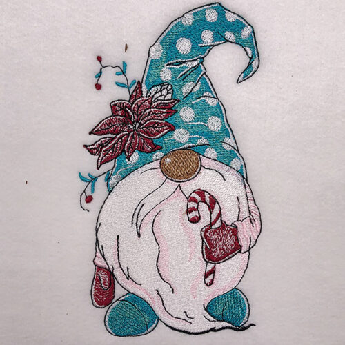 Embroidery Design: Christmas Gnome 4 sizes