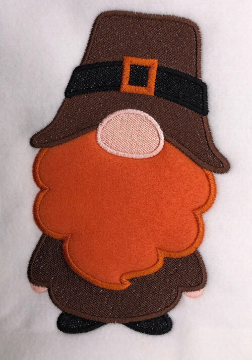 Embroidery Design: Thanksgiving Gnome 1 Applique
