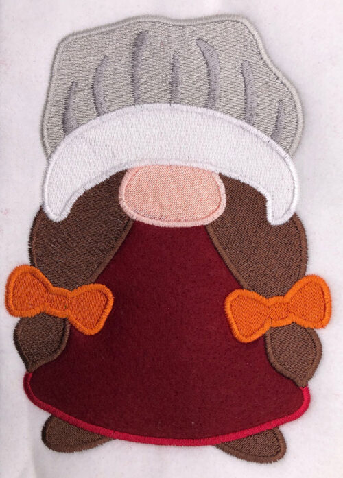 Embroidery Design: Thanksgiving Gnome 2 Applique