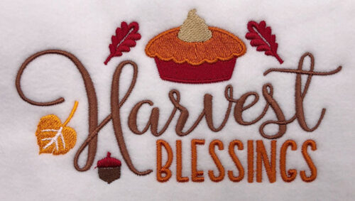 Embroidery Design: Harvest Blessings