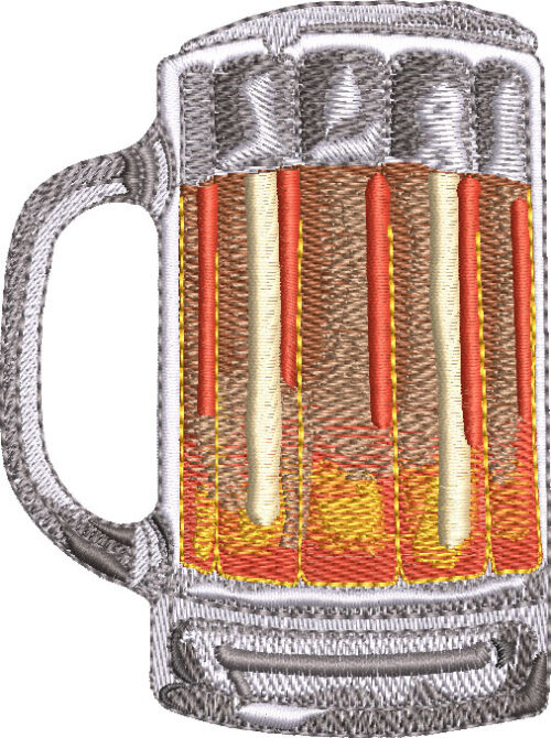 Embroidery Design: Beer Mug 3 sizes