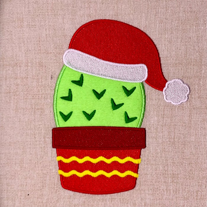 SDC_Applic-ChristmasCactus2 | Embroidery Legacy Christmas Cactus applique embroidery design