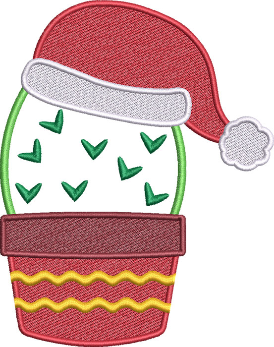SDC_Applic-ChristmasCactus2 | Embroidery Legacy Christmas Cactus applique embroidery design
