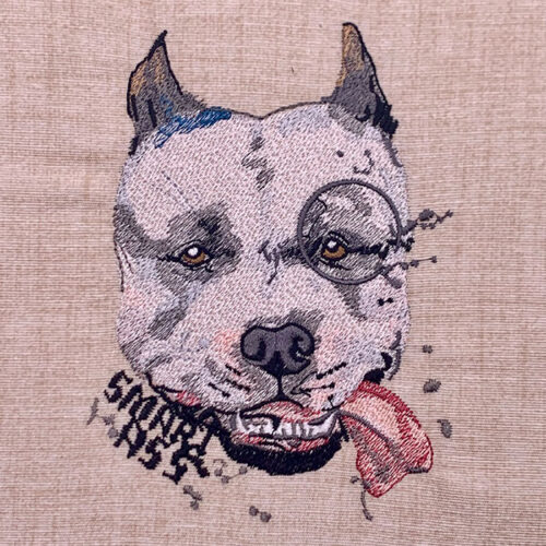 Dog Buddies Pitbull embroidery design