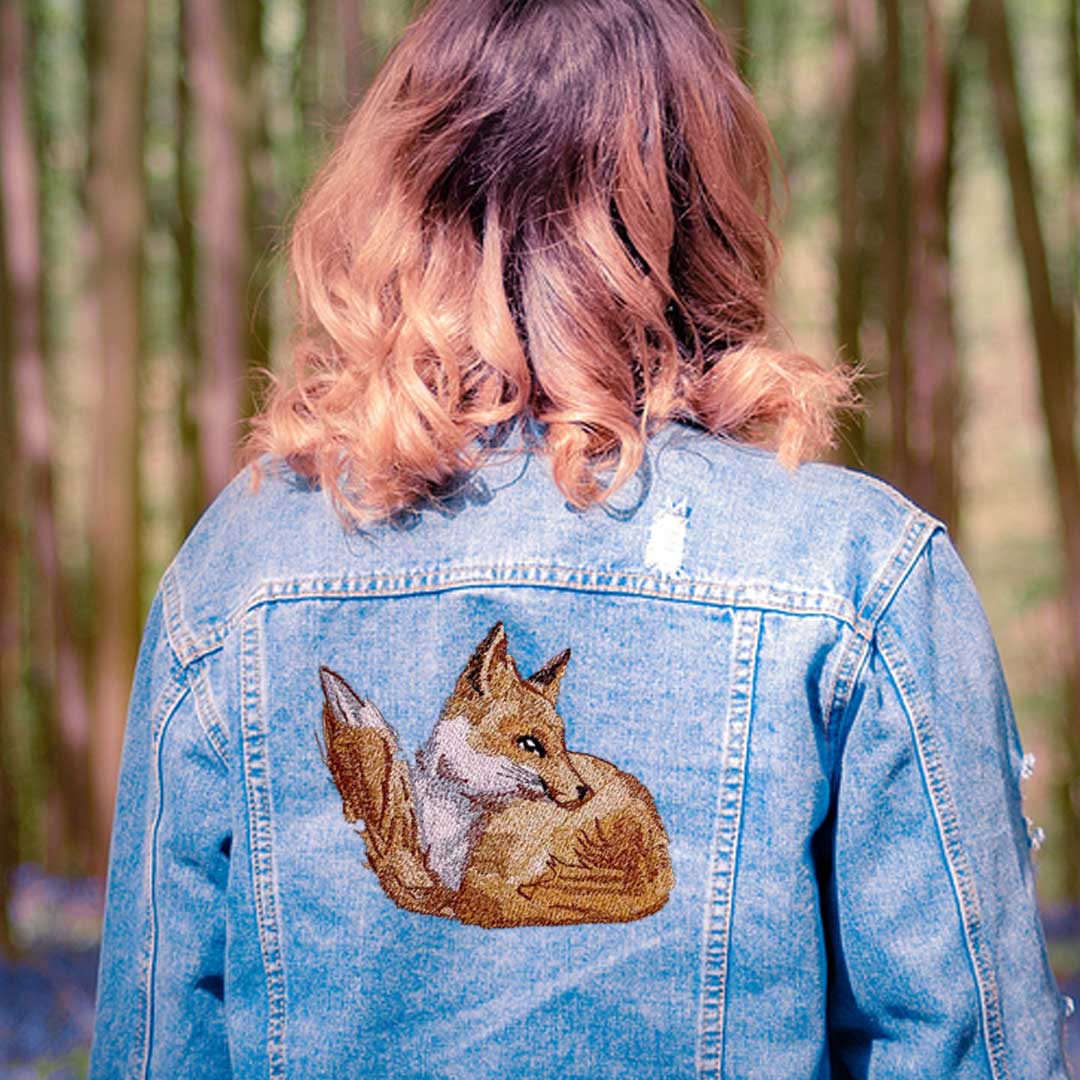 jacketwithfox | Embroidery Legacy fox embroidery design on jacket