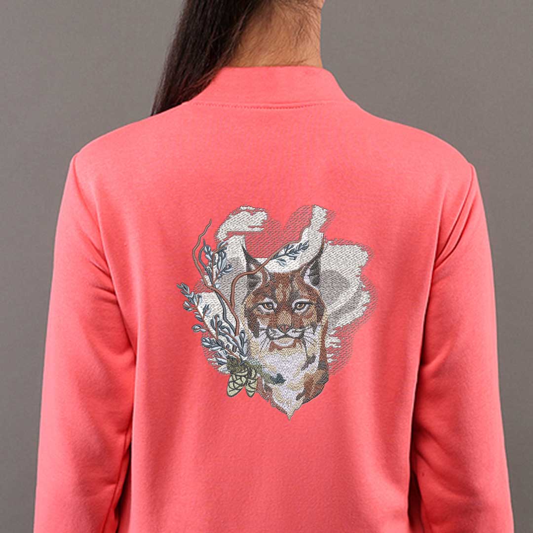 sweatshirtwithlynx | Embroidery Legacy sweatshirt with lynx embroidery design