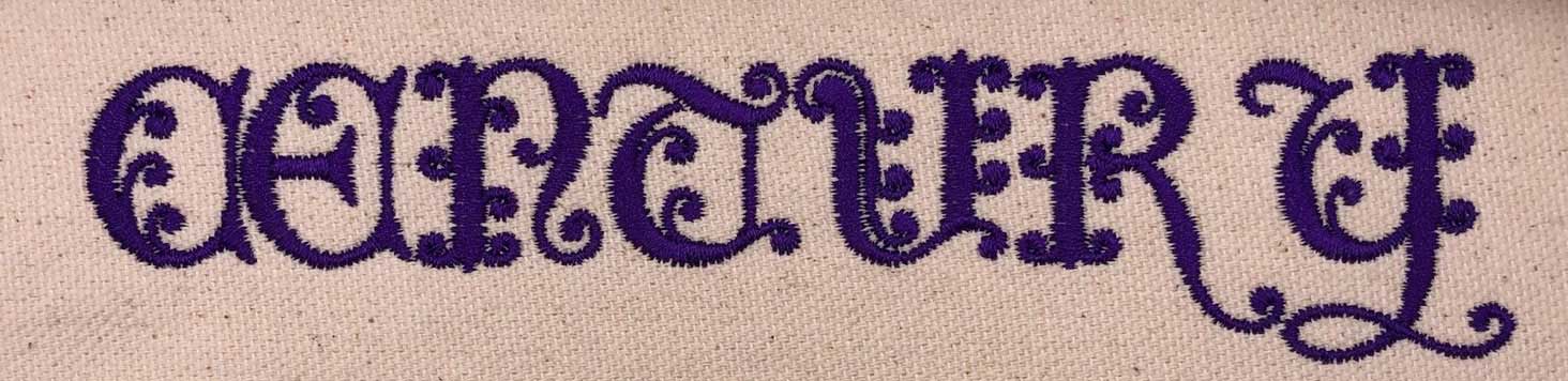 12thCentury_25mm_sewout | Embroidery Legacy 12th Century 25mm esa font
