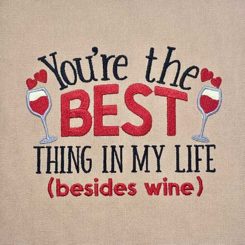you're the best applique embroidery design