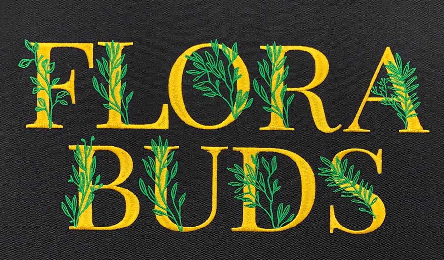 FloralBuds_sewout | Embroidery Legacy Flora Buds monogram esa font