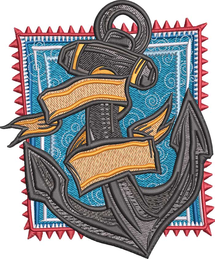 K-8215GraphicAnchor_L | Embroidery Legacy graphic anchor embroidery design